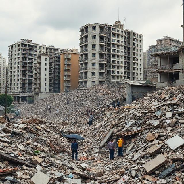 Devastation from Venezuela earthquakes showing collapsed buildings in Caracas